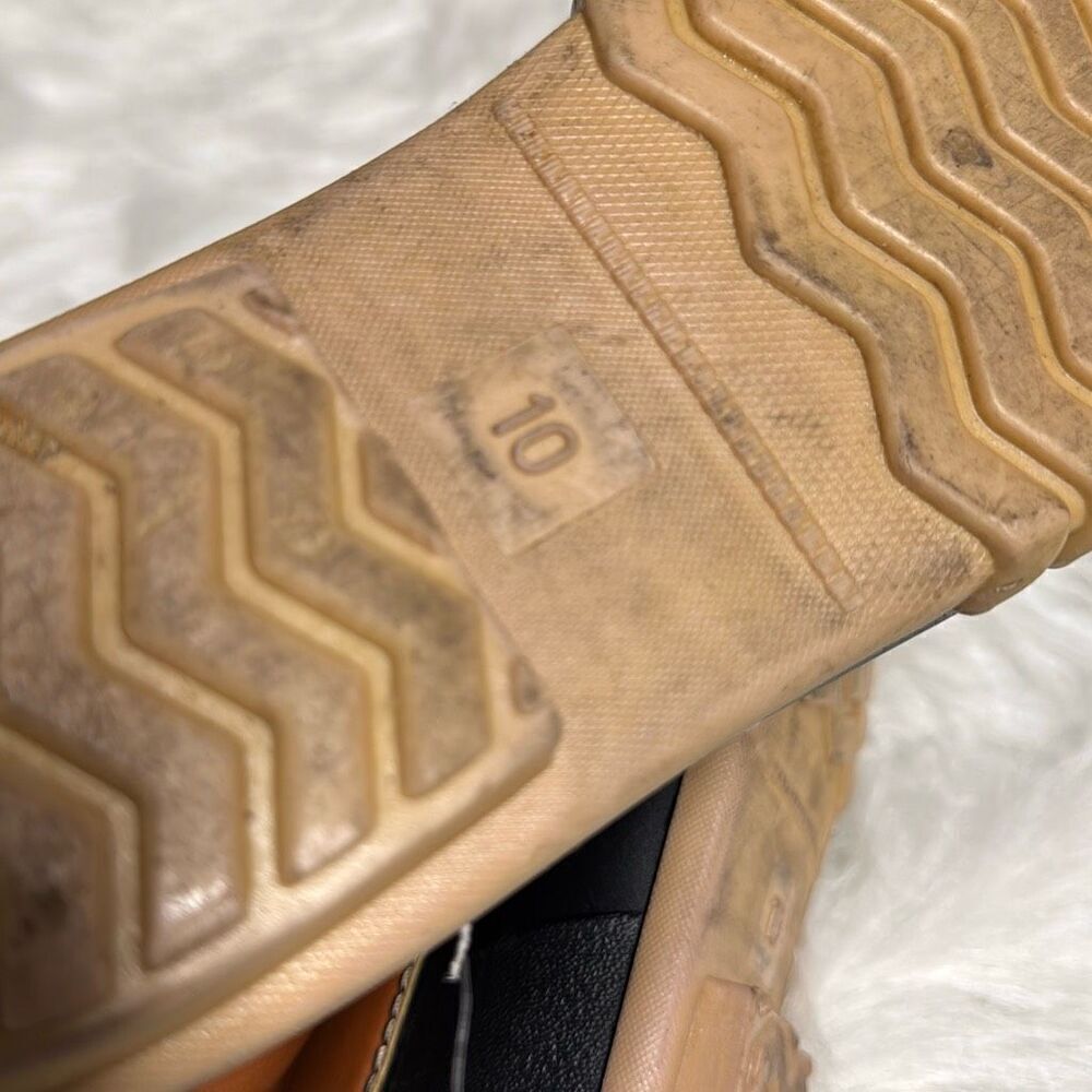 Outwoods Black & Tan Rain/Snow Boots Size 10 - Picture 9 of 9